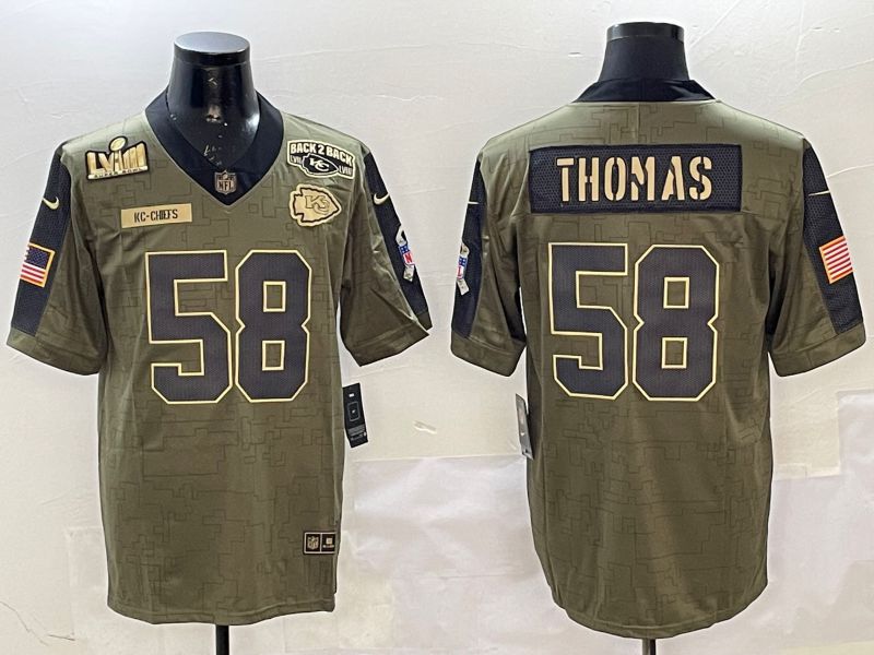 Men Kansas City Chiefs 58 Thomas Green 2025 Nike Salute to Service Limited NFL Jersey style 6